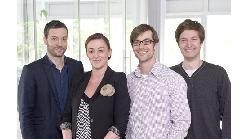 v.l.n.r.: Florian Fritsche (Leiter digitale Unternehmensentwicklung), Susanne Frank (Projektmanagerin Digitale Services), Matthias Ross (Leiter Online), Ruben Schulze-Fröhlich (stellv. Leiter Online)